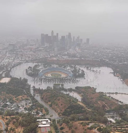 Dodger stadium flooded