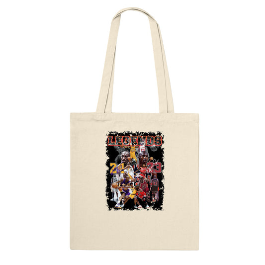 LEGENDS MJ AND KB VINTAGE CLASSIC TOTE BAG