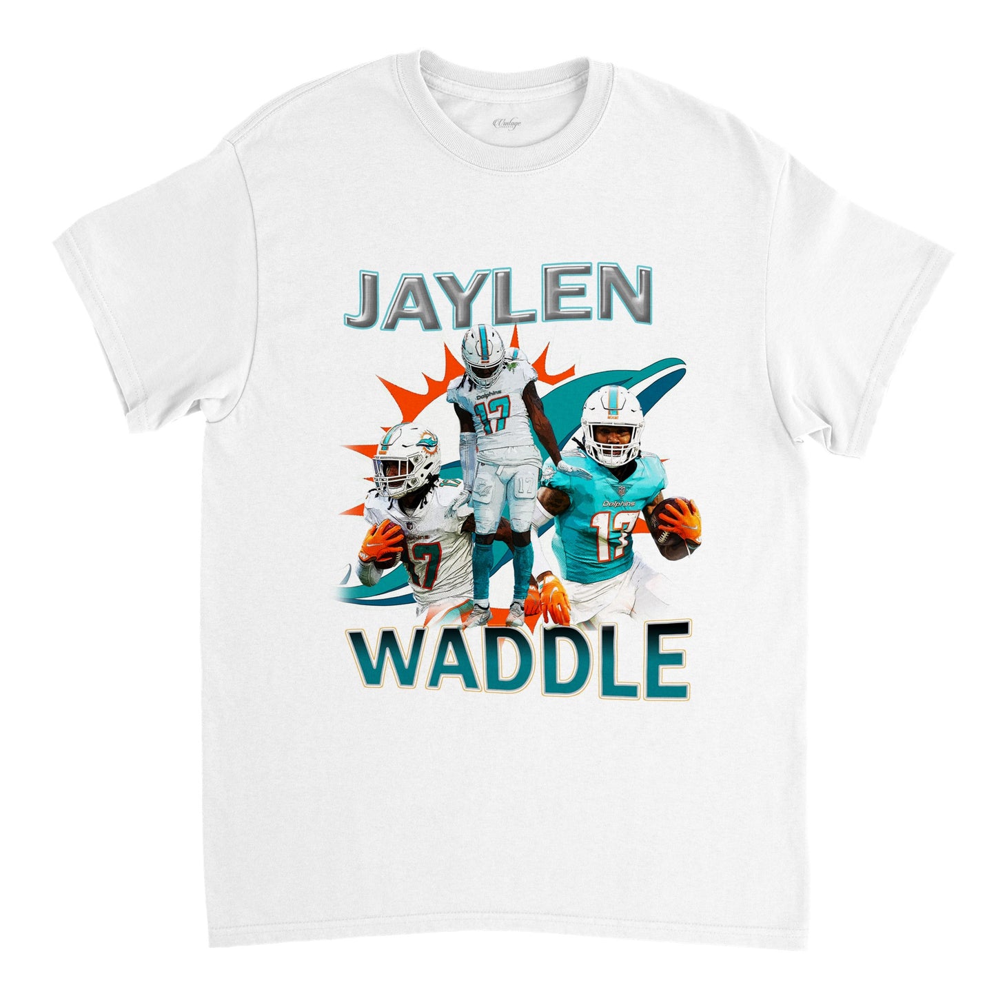 JAYLEN WADDLE DOLPHIN VINTAGE TEE