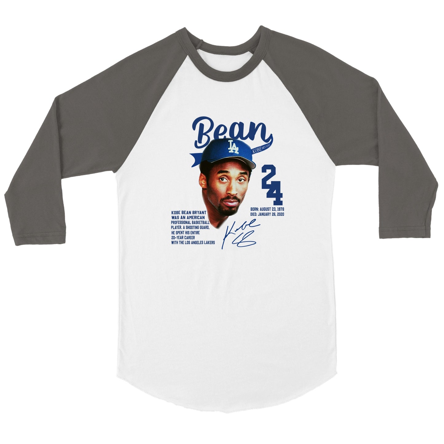 KOBE BEAN BRYANT DODGER VINTAGE RAGLAN (DS)