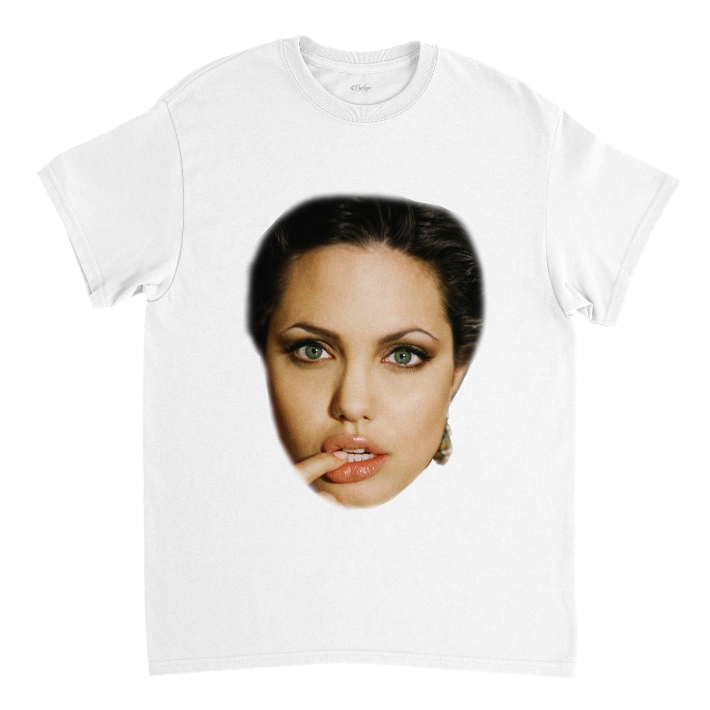 ANGELINA JOLIE BIG FACE VINTAGE TEE