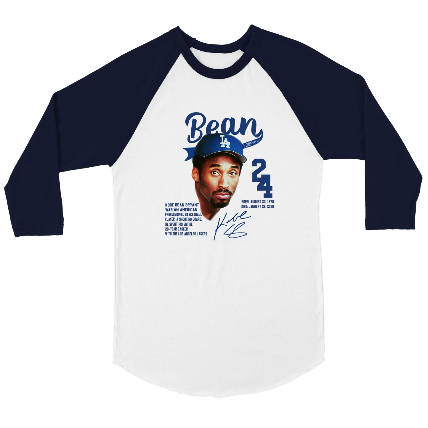 KOBE BEAN BRYANT DODGER VINTAGE RAGLAN (DS)