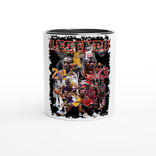 LEGENDS MJ AND KB VINTAGE CERAMIC MUG