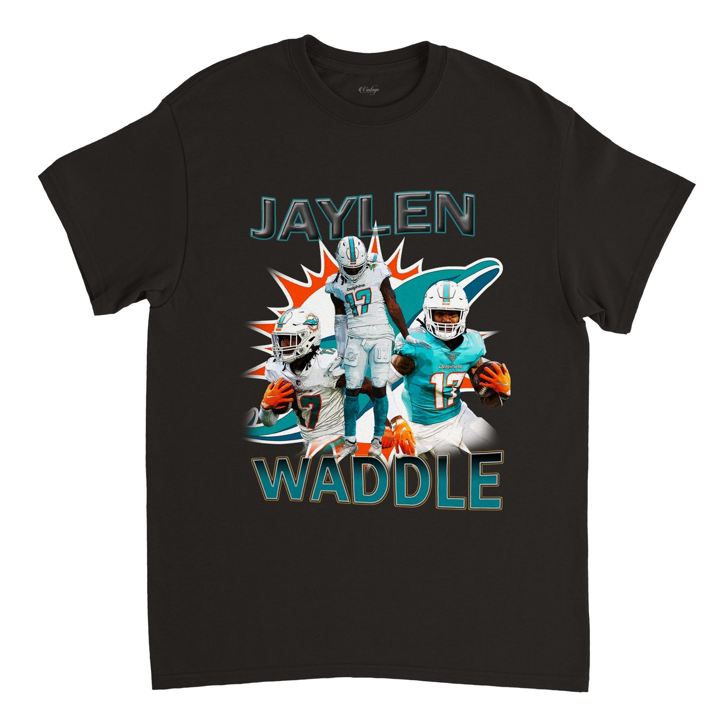 JAYLEN WADDLE DOLPHIN VINTAGE TEE