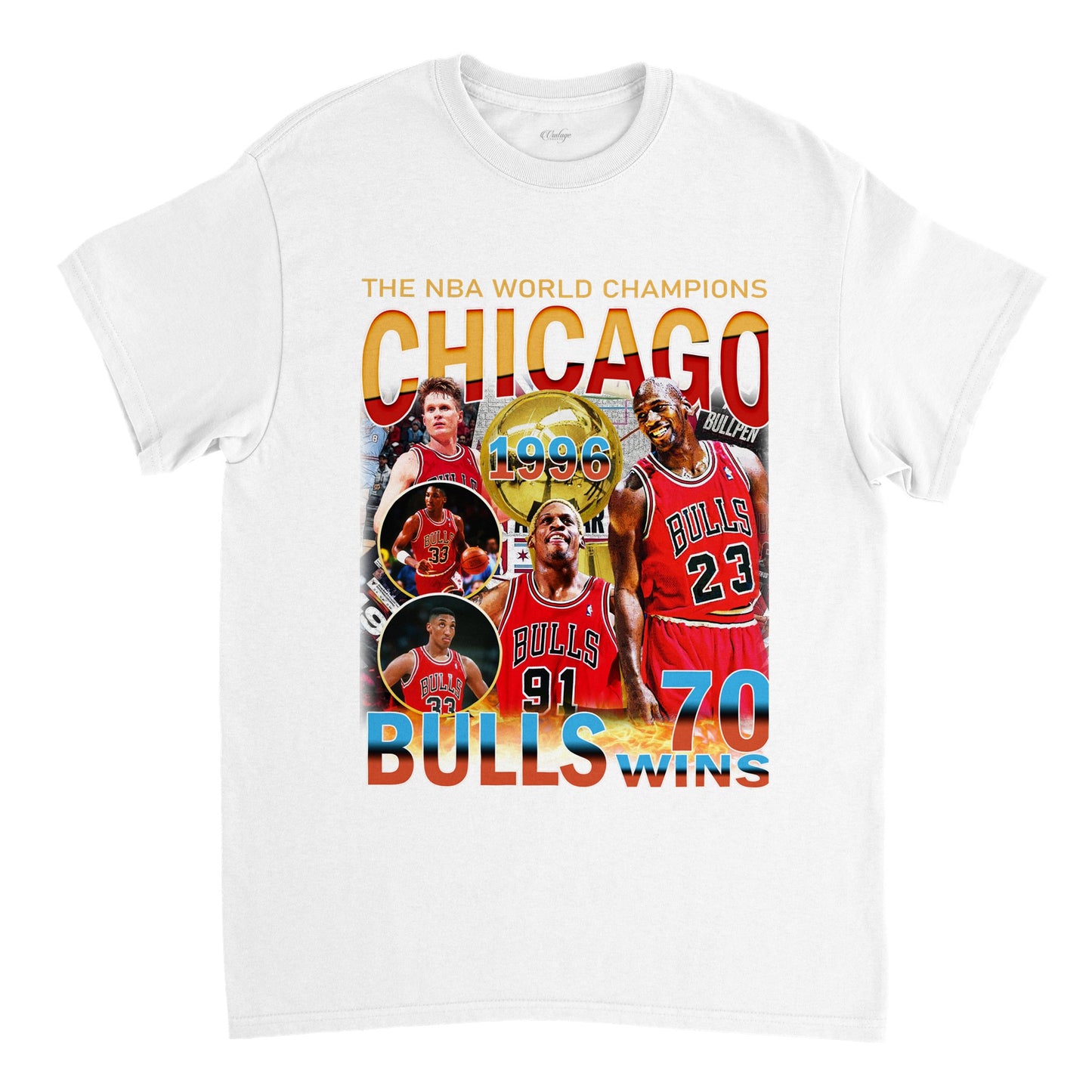 CHICAGO BULLS 70 WINS CHAMPION VINGTAGE TEE