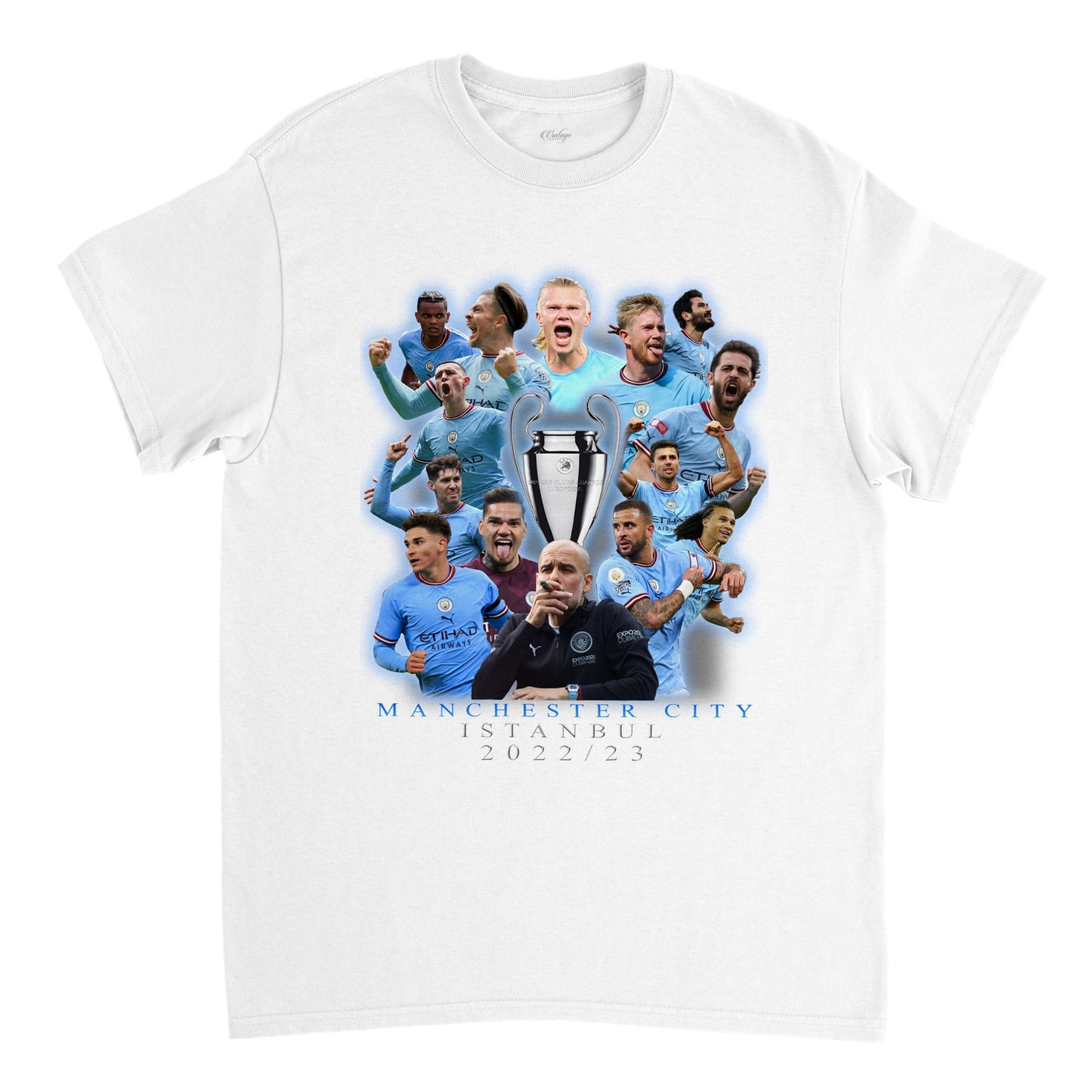 MANCHESTER CITY CHAMPION VINTAGE TEE