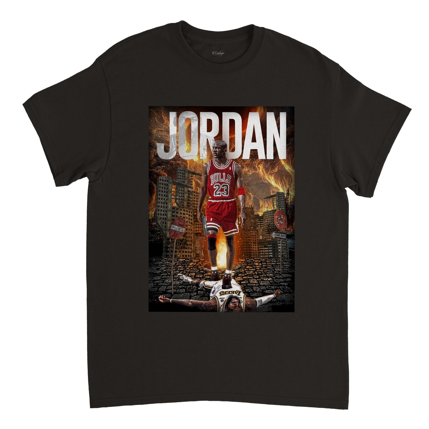 MJ STEPS ON LEBRON VINTAGE QUOTE TEE (DS)