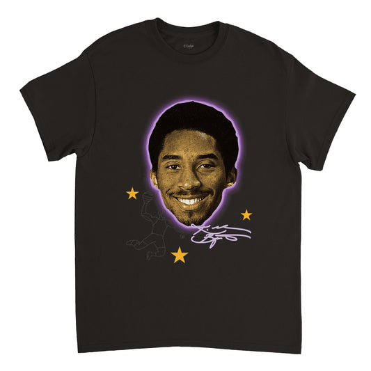 KOBE BRYANT BIG FACE PURPLE GLOW VINTAGE TEE