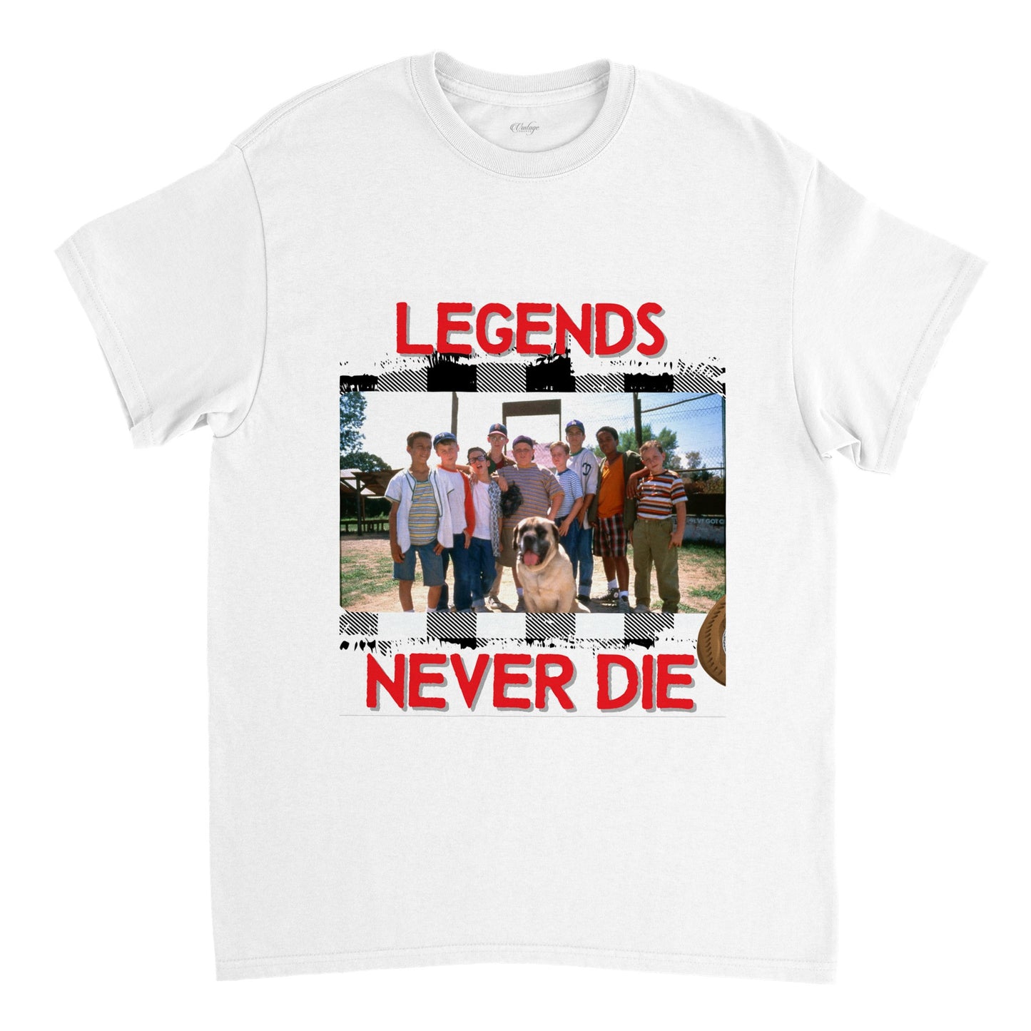 SANDLOT LEGENDS NEVER DIE VINTAGE TEE