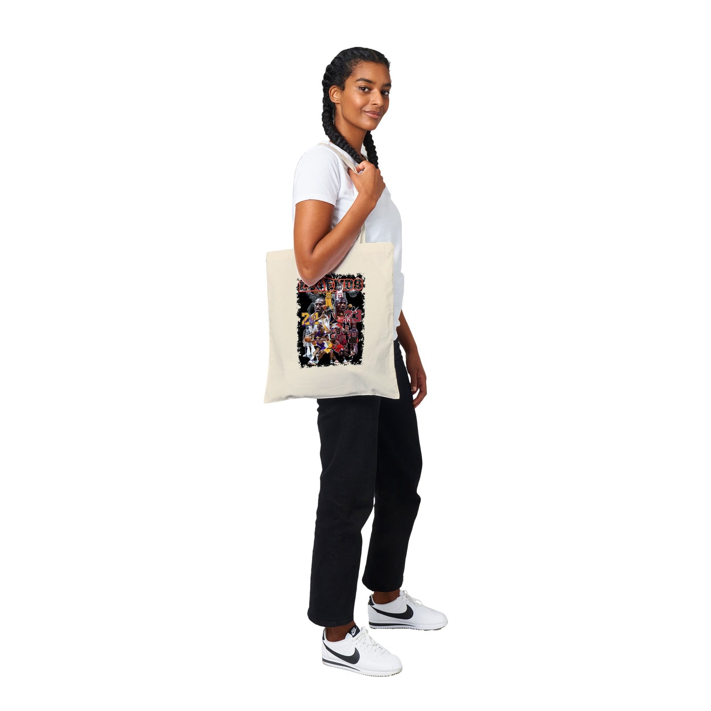 LEGENDS MJ AND KB VINTAGE CLASSIC TOTE BAG